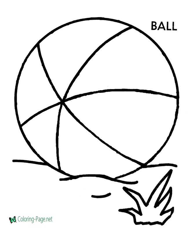 Download Preschool Coloring Pages Beach Ball