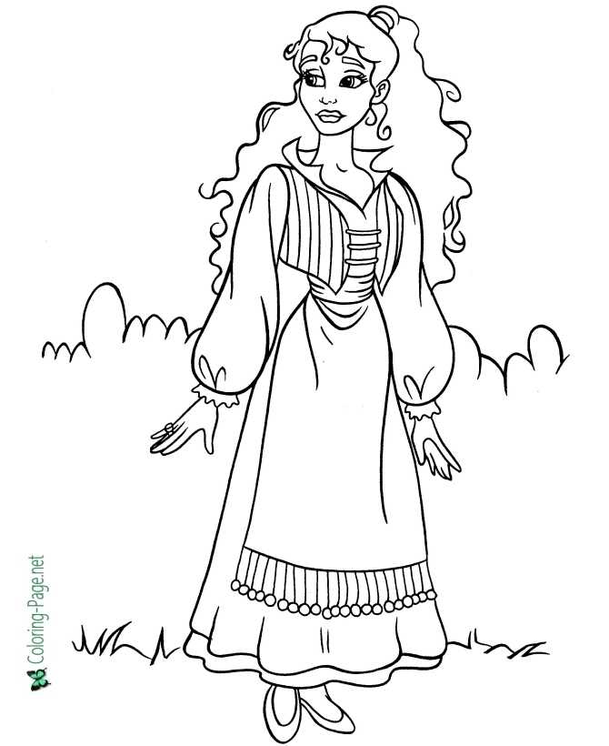 free princess coloring pages for kids
