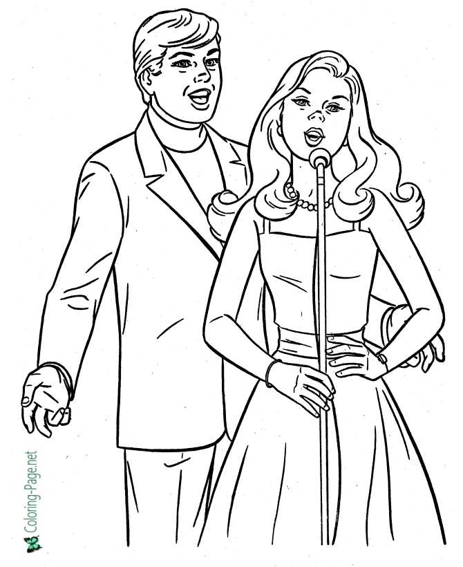 girl rock star coloring page