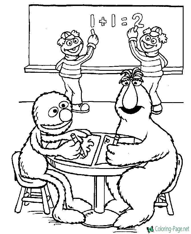 Sesame Street Logo Coloring Pages