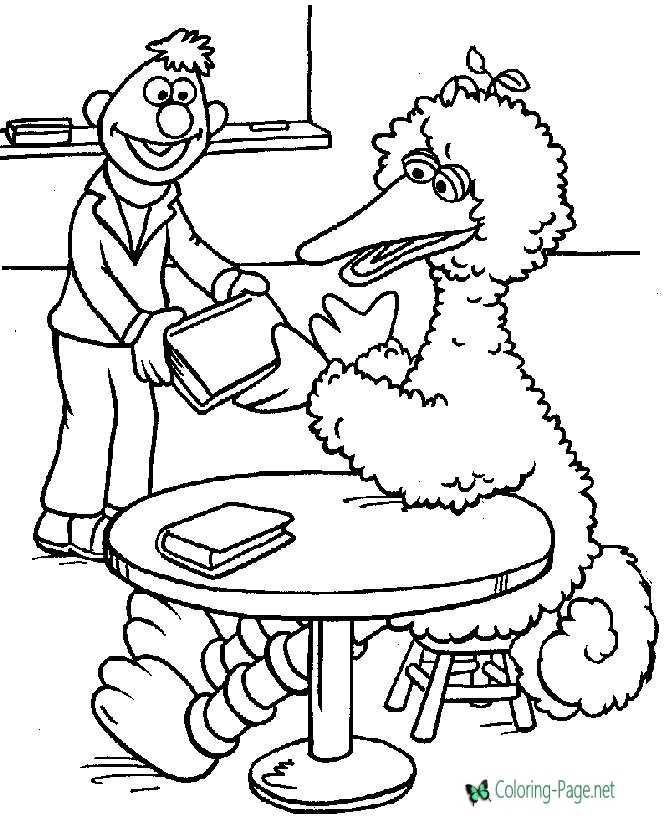 free sesame street coloring pages