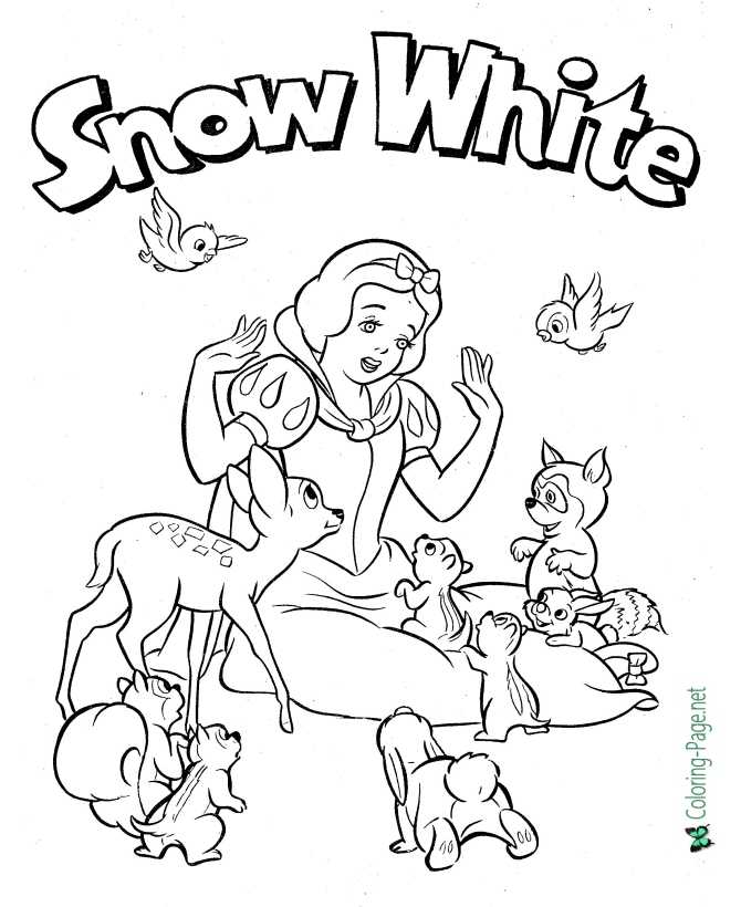 Printable Snow White Coloring Pages - Printable World Holiday