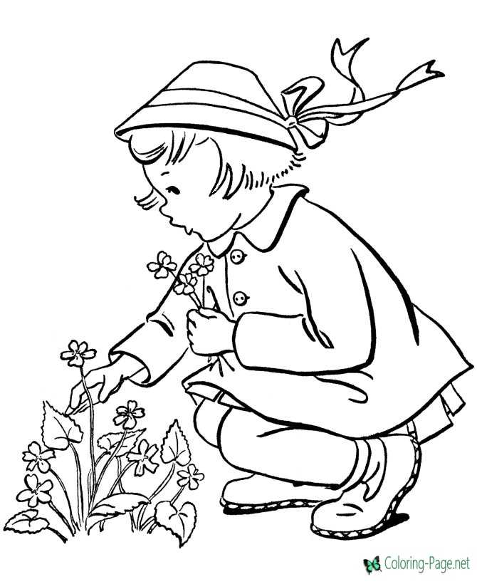 free coloring pages of spring leaves