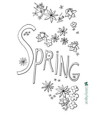 Nature coloring pages of Spring
