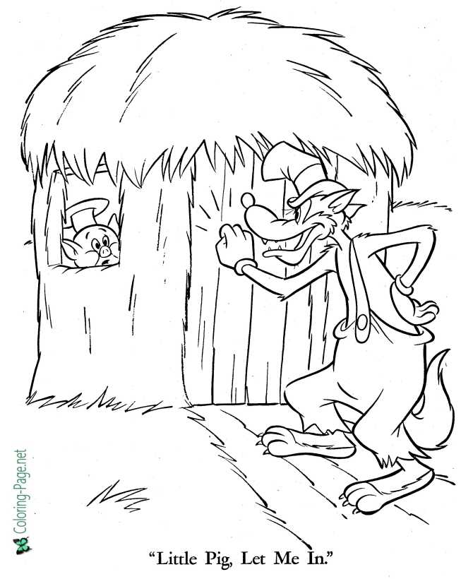 The Three Little Pigs Coloring Pages - Fairy Tales