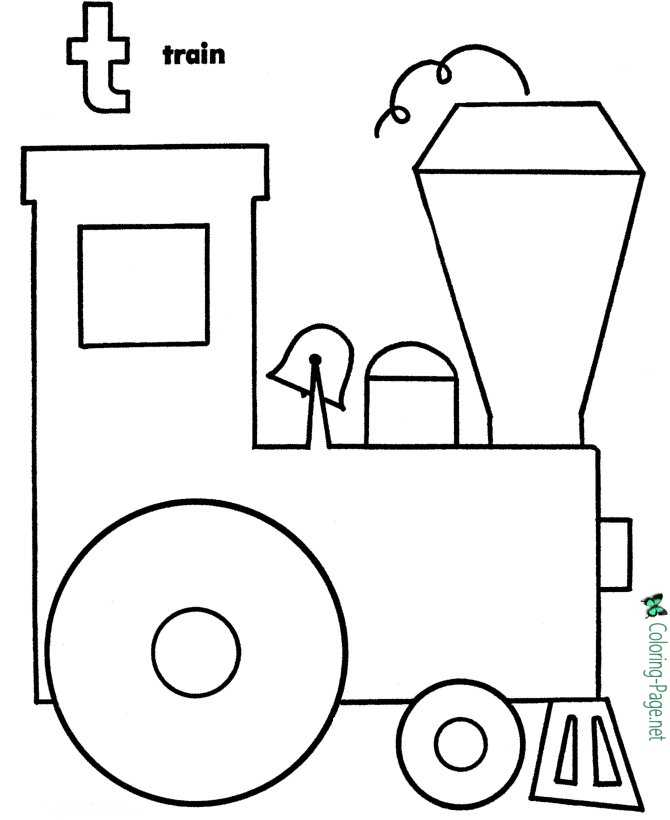 toy train coloring pages