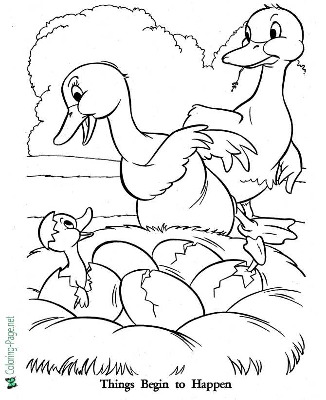 The Ugly Duckling Coloring Pages Fairy Tales