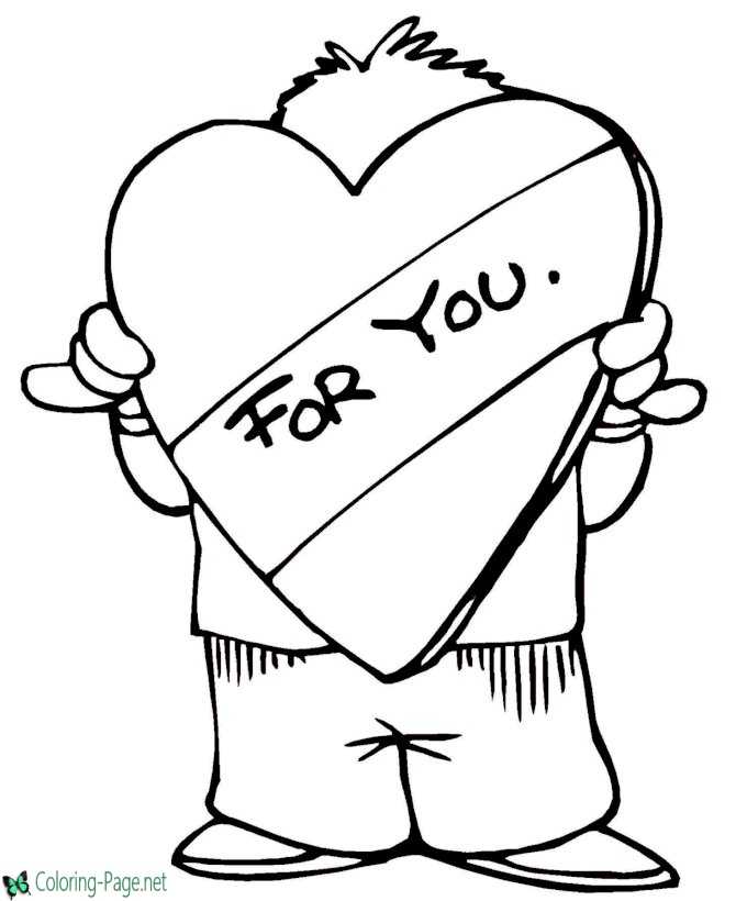 heart coloring pages for valentines day