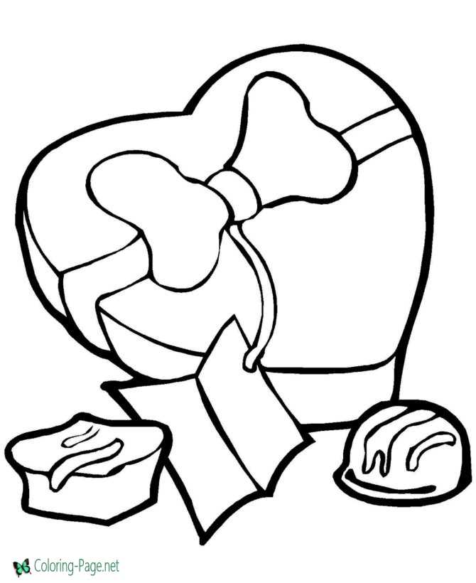 Valentines Day Coloring Pages Valentine Candy