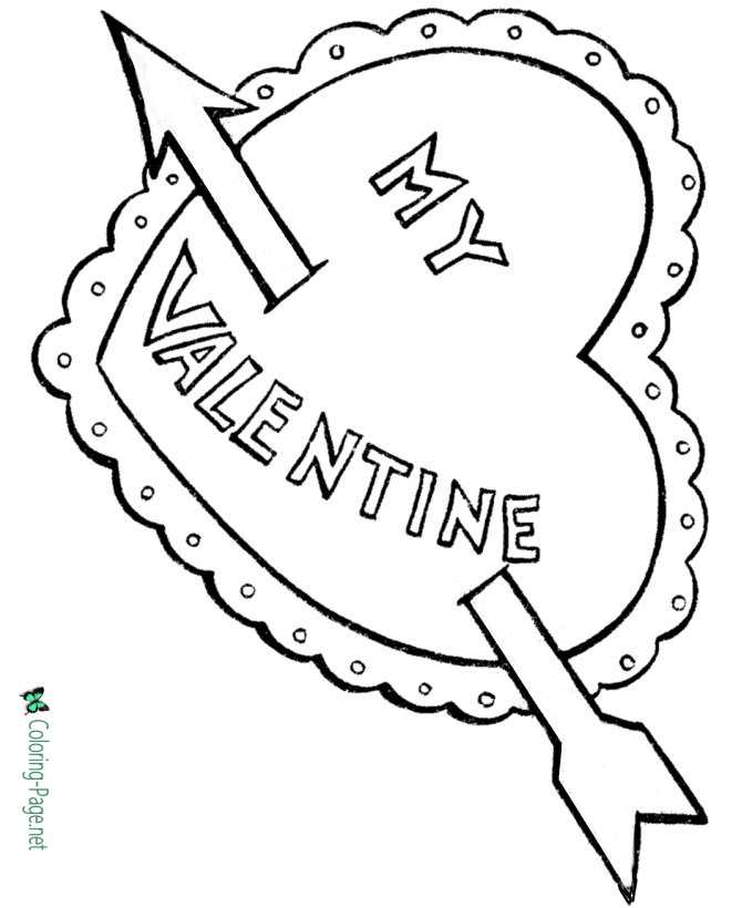 Valentine´s Day Coloring Pages Cupid Heart Valentine