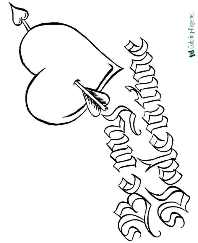 Valentine´s Day Coloring Pages Cupids to Print