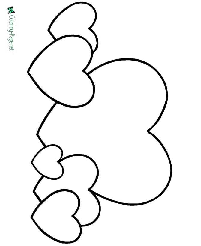 Many Hearts Valentine´s Day Coloring Pages