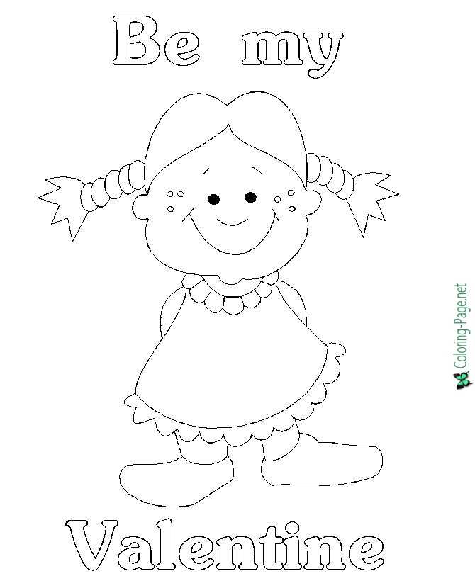 be my valentines coloring pages