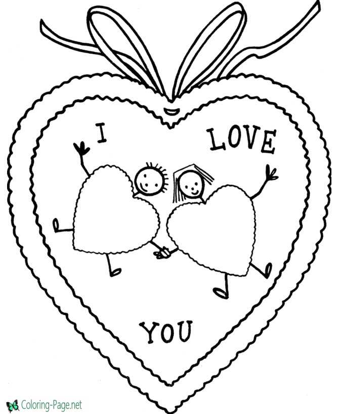 I Love You Valentine´s Day Coloring Pages