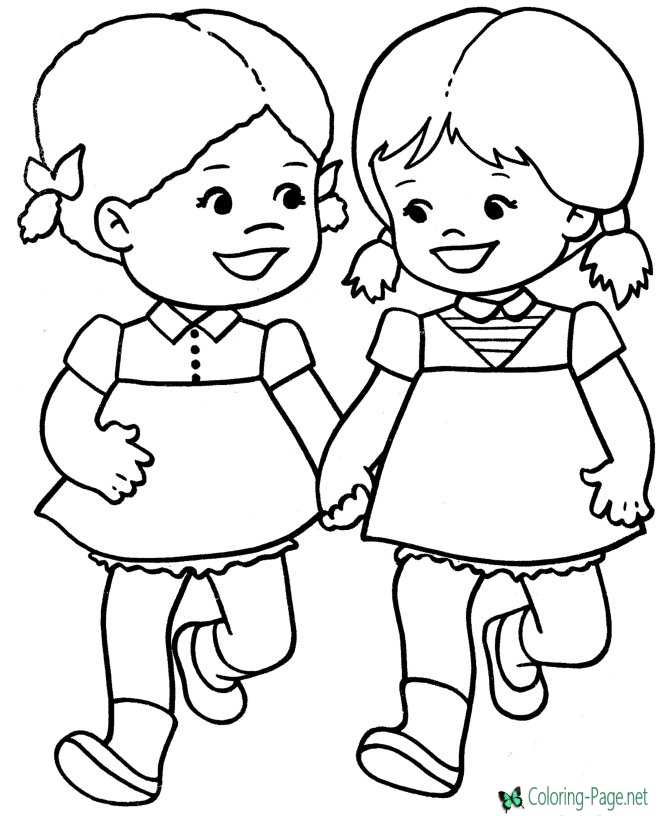 Valentine´s Day Coloring Pages Girls
