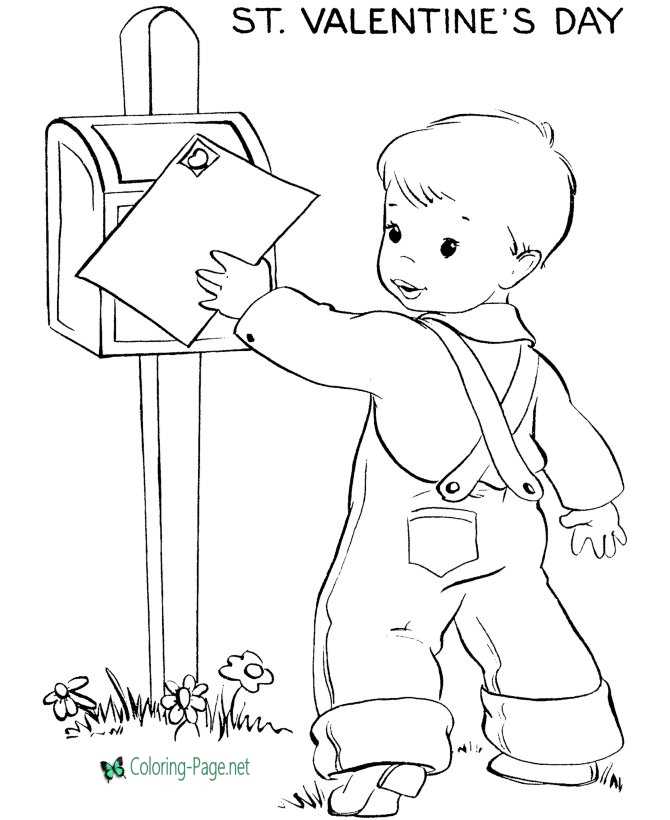 Valentine´s Day Coloring Pages St Valentines Day