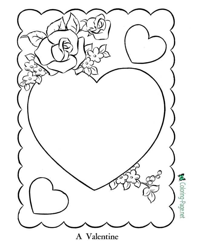 Valentine´s Day coloring page